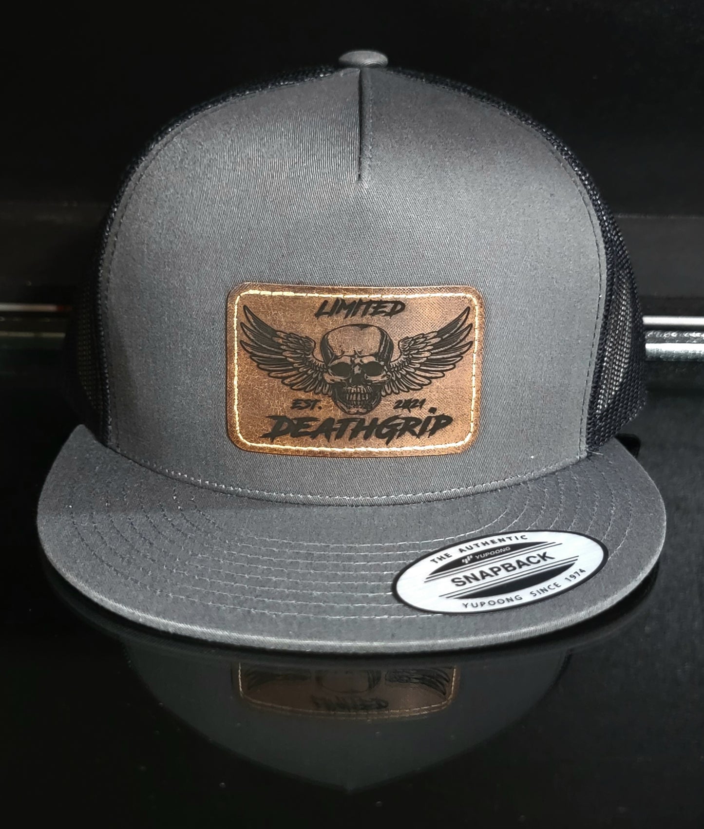 DGL Skull Hat Dark Brown Patch Gry/Blk