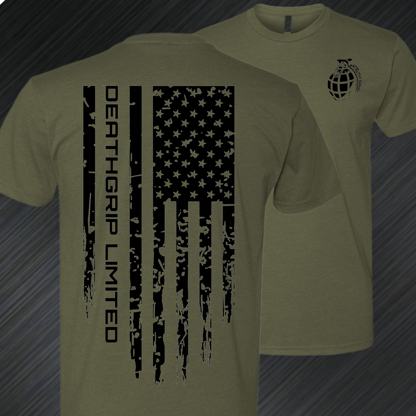 DGL American Flag Green T Shirt