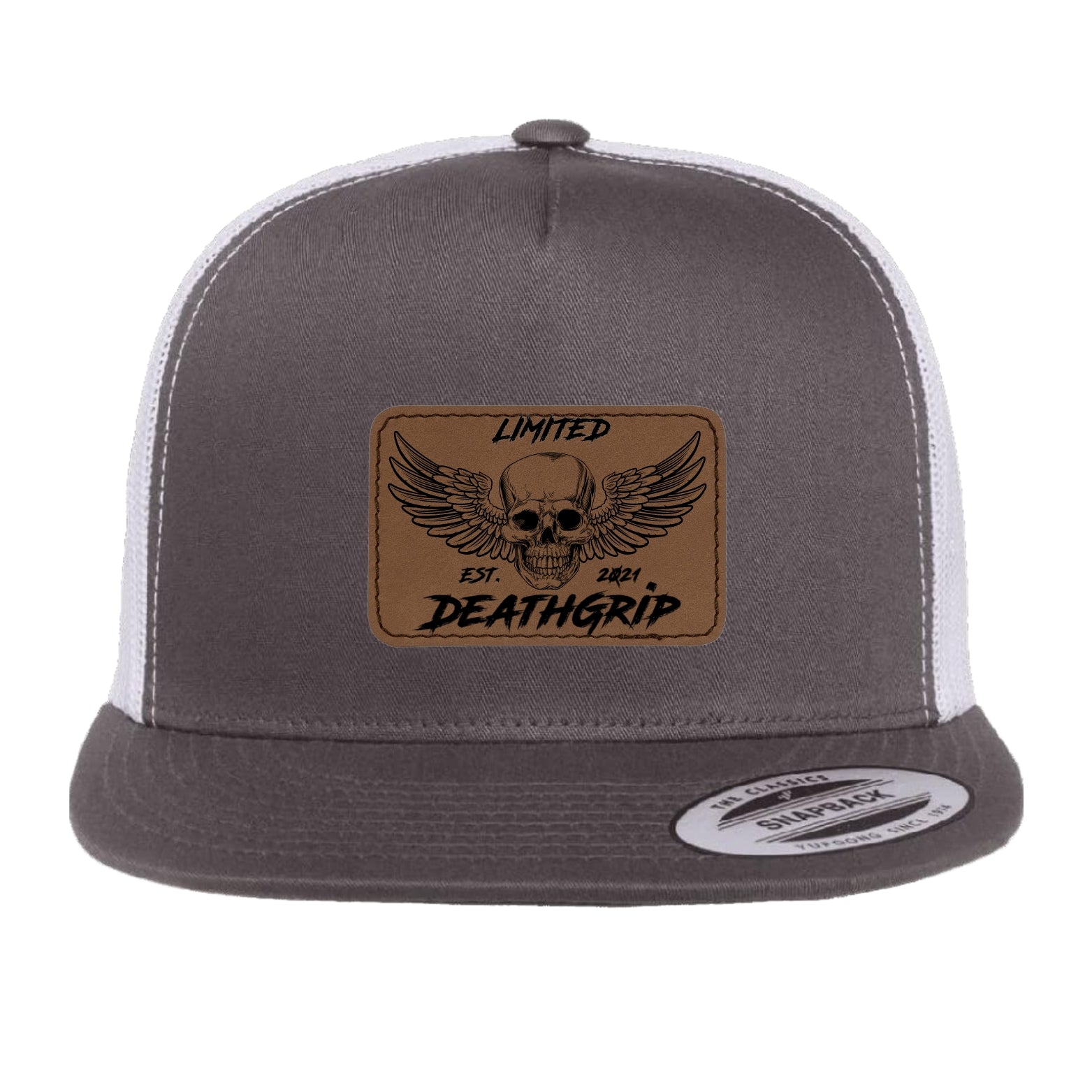 DGL Skull Hat Dark Brown Patch Gry/Wht