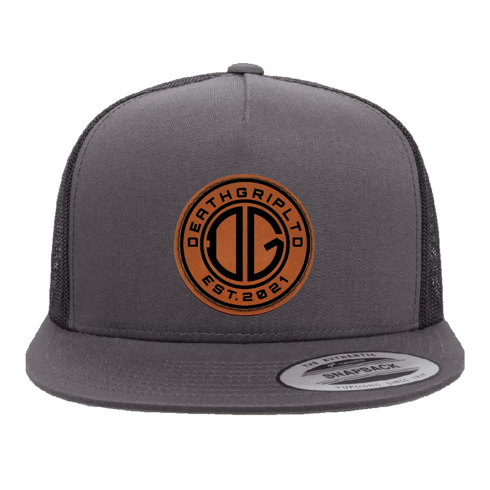 DGL Logo Hat Leather Patch Gry/Blk