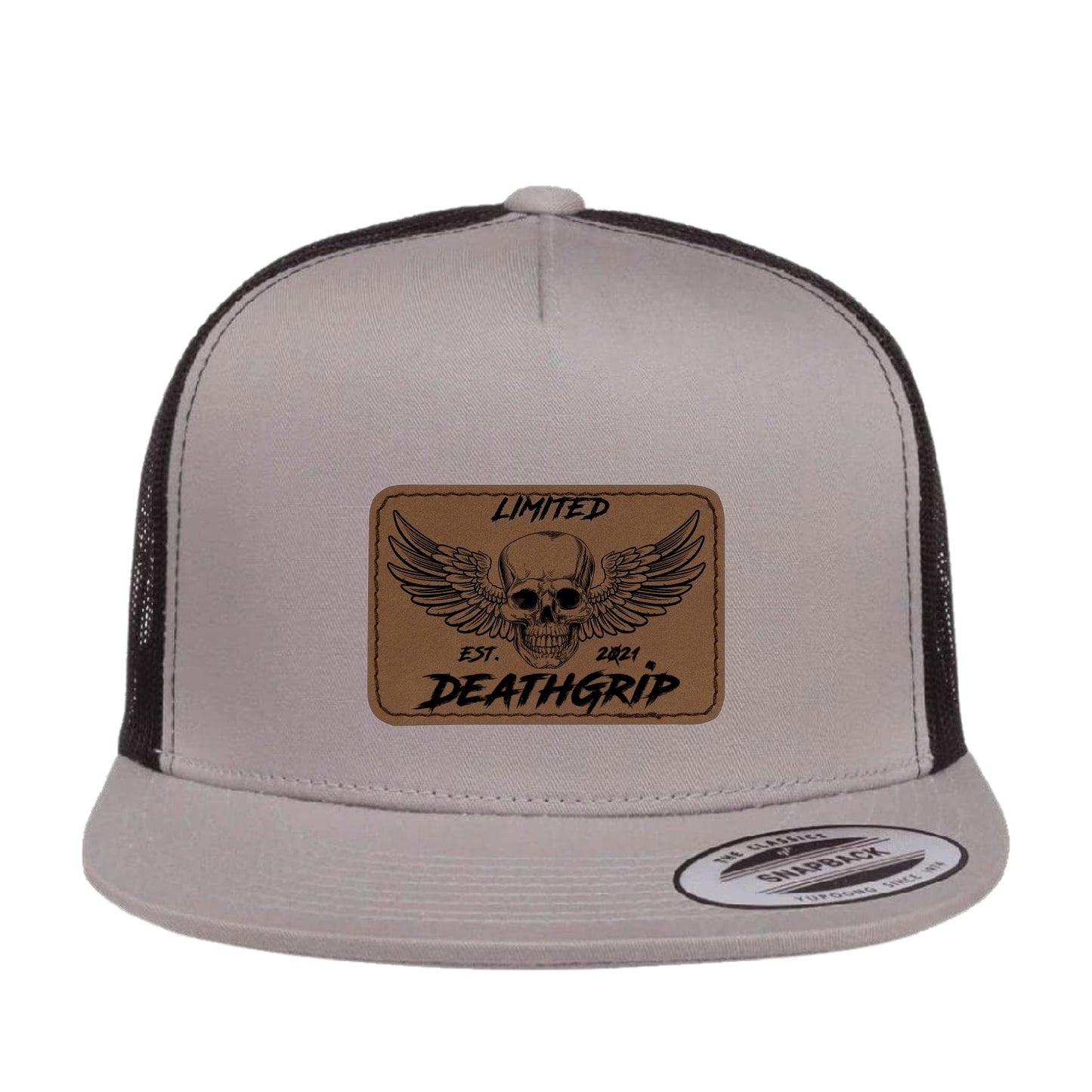 DGL Skull Hat Dark Brown Patch Slv/Blk